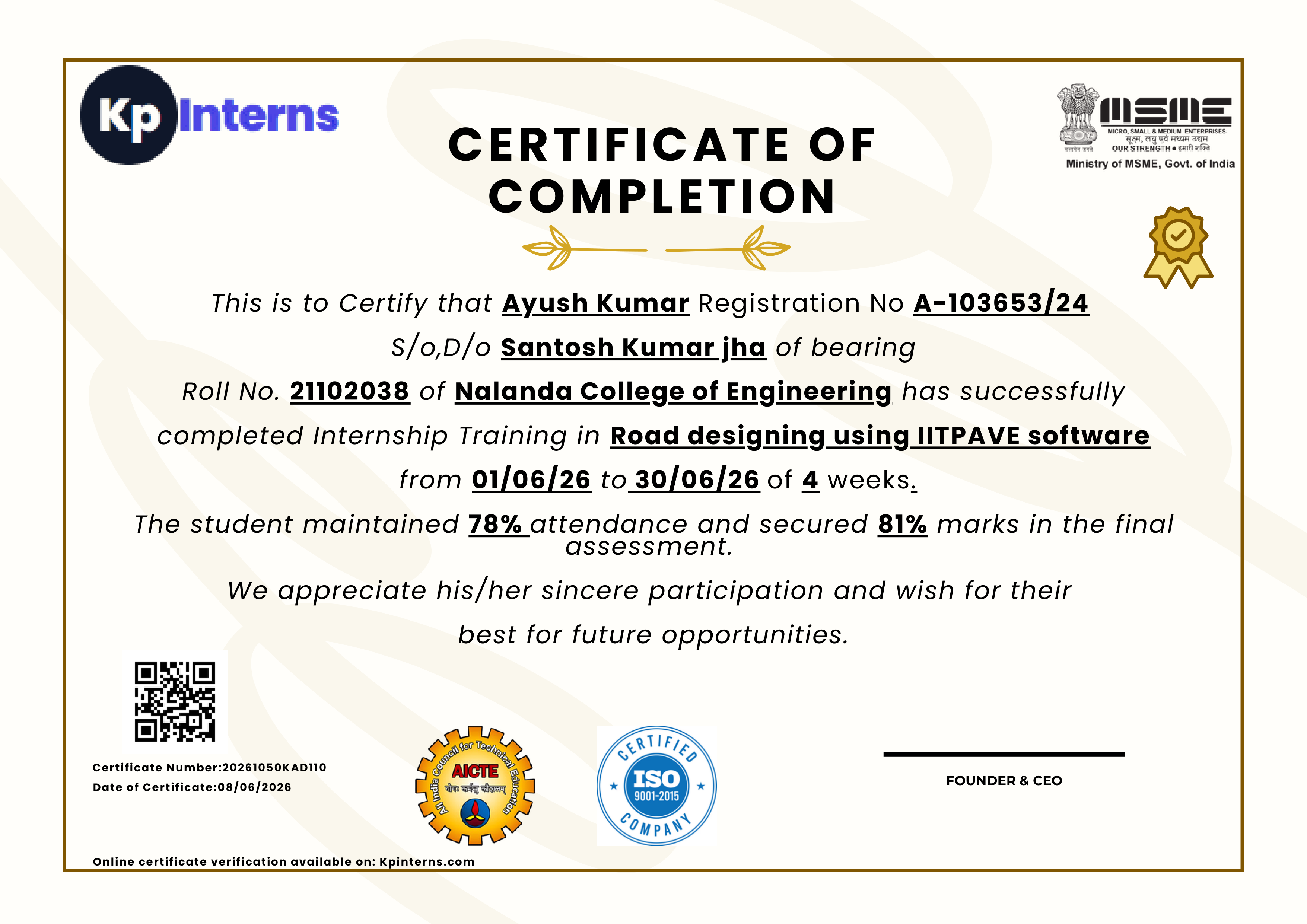 UGC Compliant Verifiable Credit Certificate Format